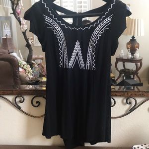May and July black gauze romper
